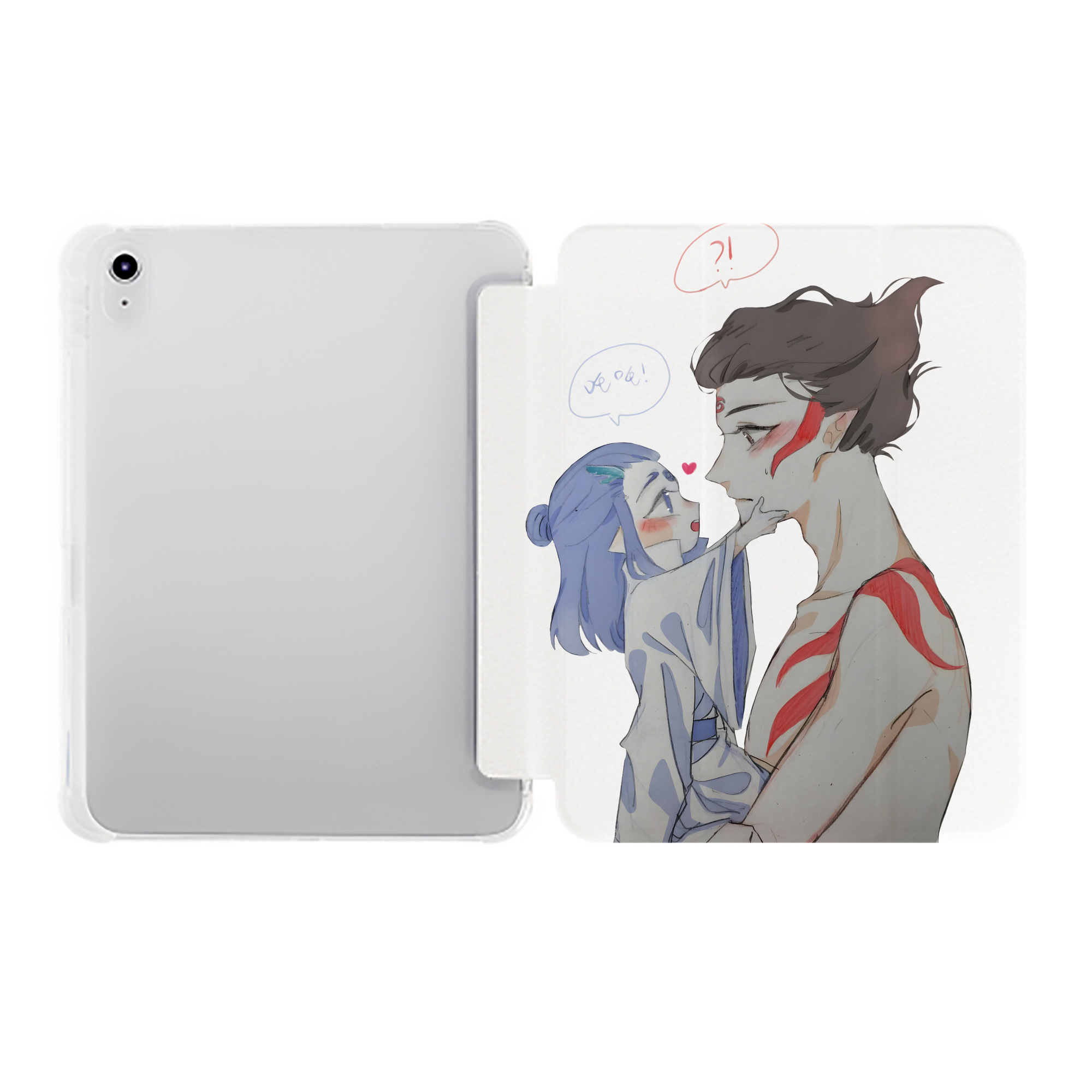 （画像用） Ne Zha 2 ナタ 魔童の大暴れ IPad ケース ペン収納付き 三つ折りスタンド PUレザー×シリコン 対応機種9.5/10.5/10.9インチ